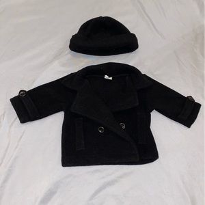 Pea coat and hat size 6 months